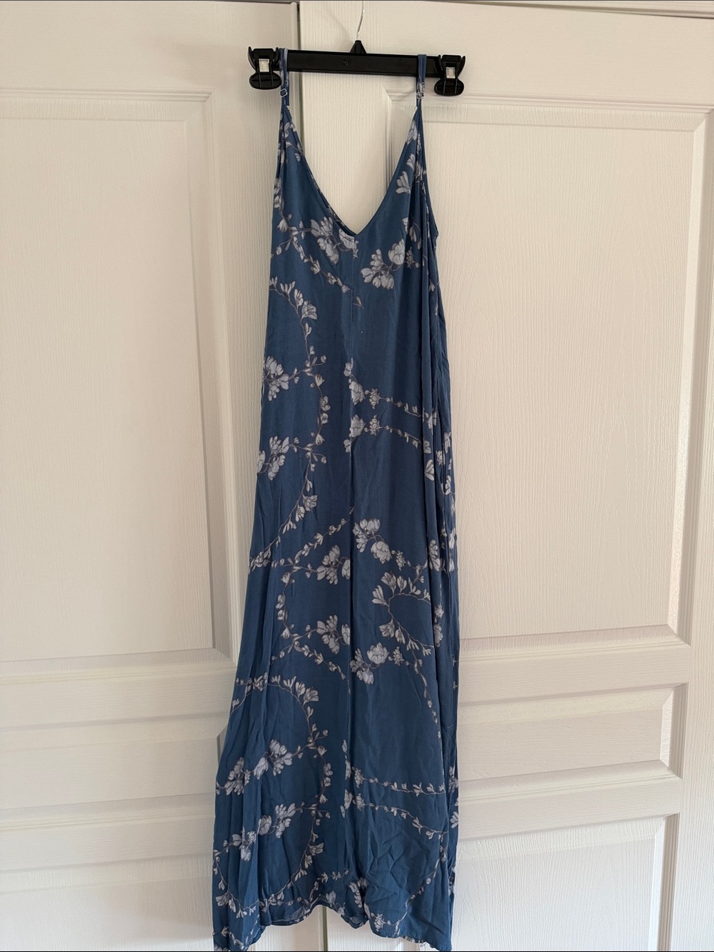 Blue Floral Slip Maxi Dress